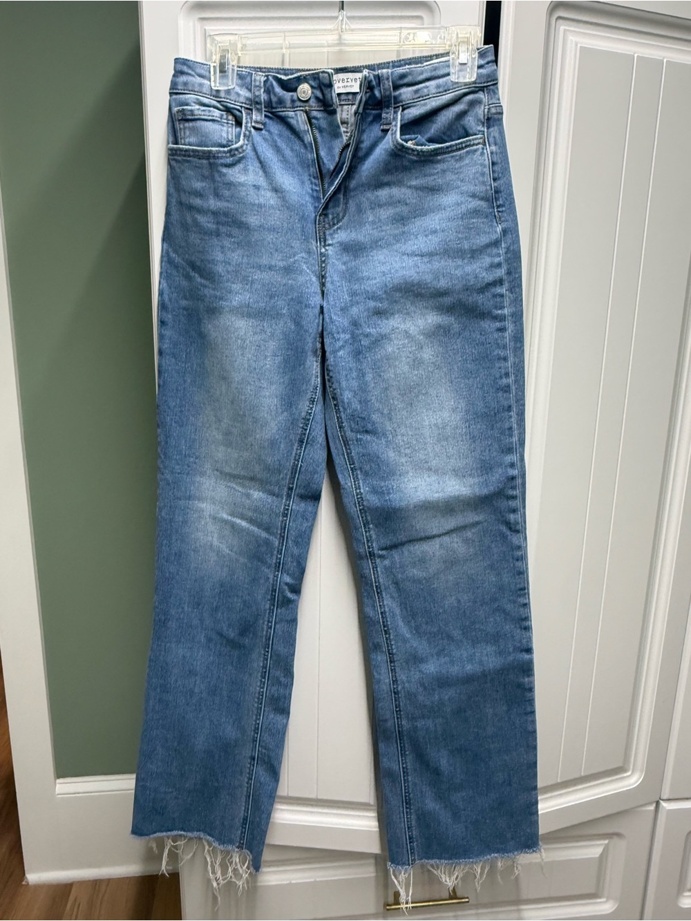 Everyday High-Rise Straight Leg Jeans in Light Blue